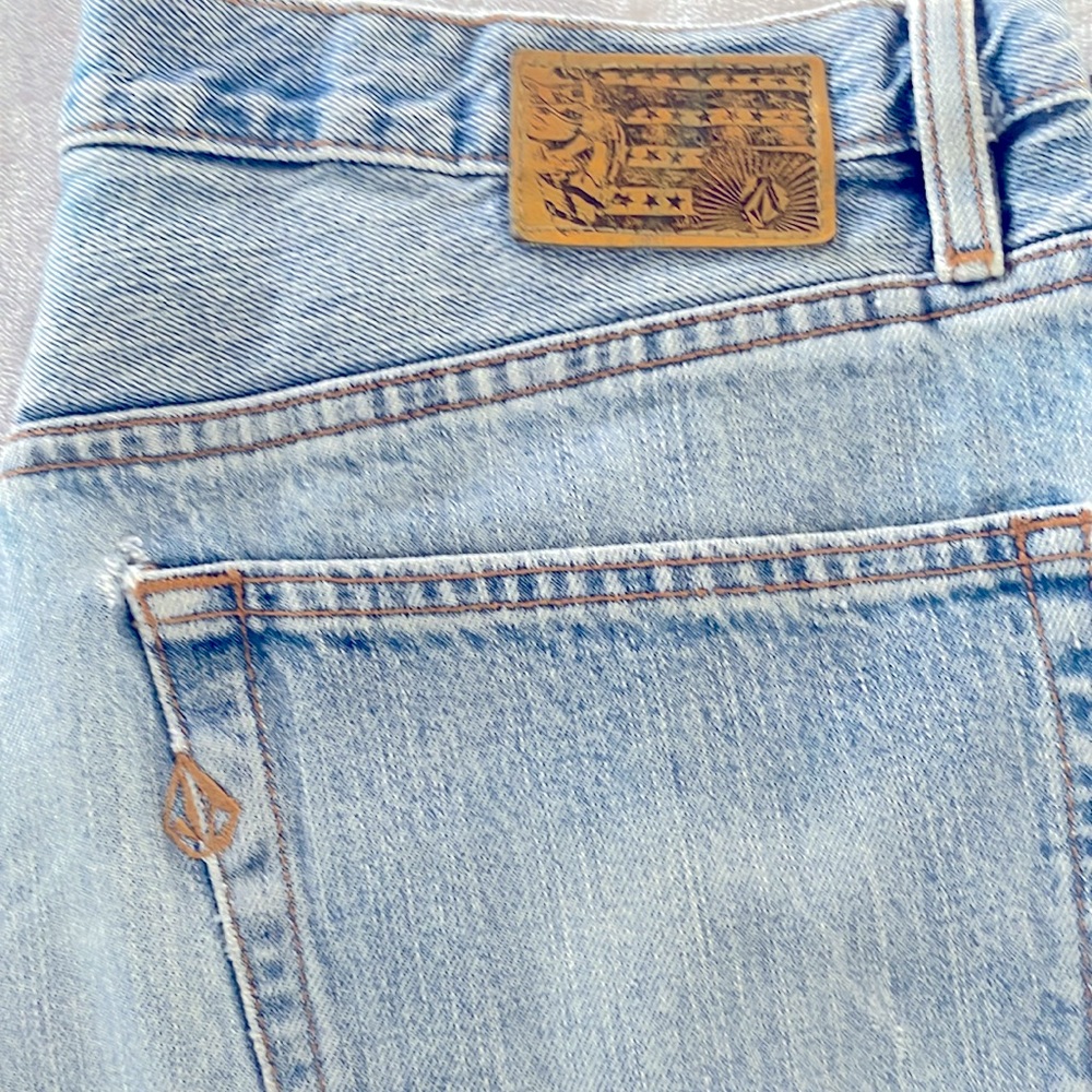 Volcom Black Bart jeans 36/30  older 2000s with really worn cuffs